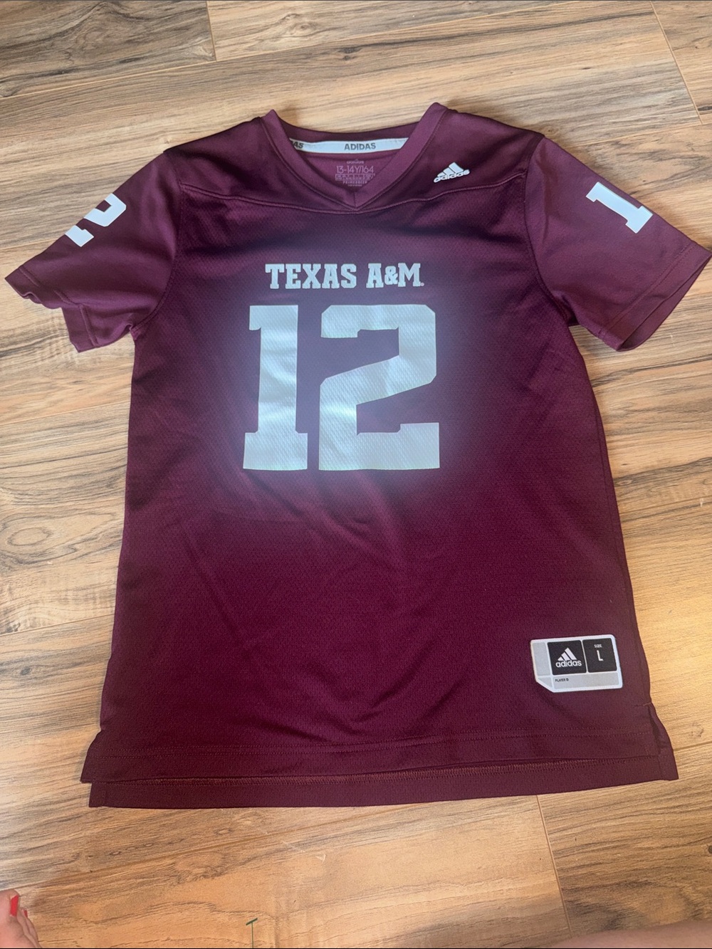 Adidas Texas A&M kids jersey — Size 13-14Y